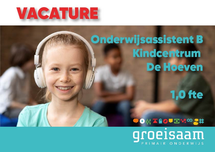 Onderwijsassistent B Kindcentrum De Hoeven