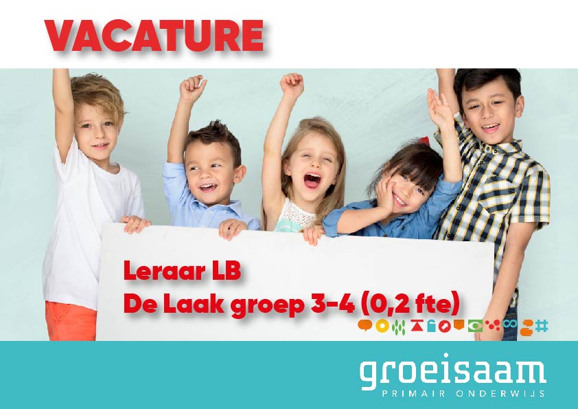 Leraar LB groep 3-4 De Laak, Wamel (0,2 fte)