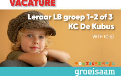 Leraar LB groep 1-2 of 3 KC De Kubus (1,6 fte)