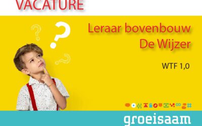 Leraar bovenbouw t.b.v. een bevallingsverlof (1,0 fte) (met uitzicht op verlenging tijdens het ouderschapsverlof) OBS De Wijzer Beneden-Leeuwen