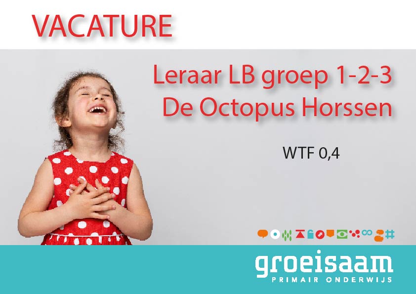 Leraar LB, basisgroep 1-2-3, De Octopus, Horssen (wtf 0,4)