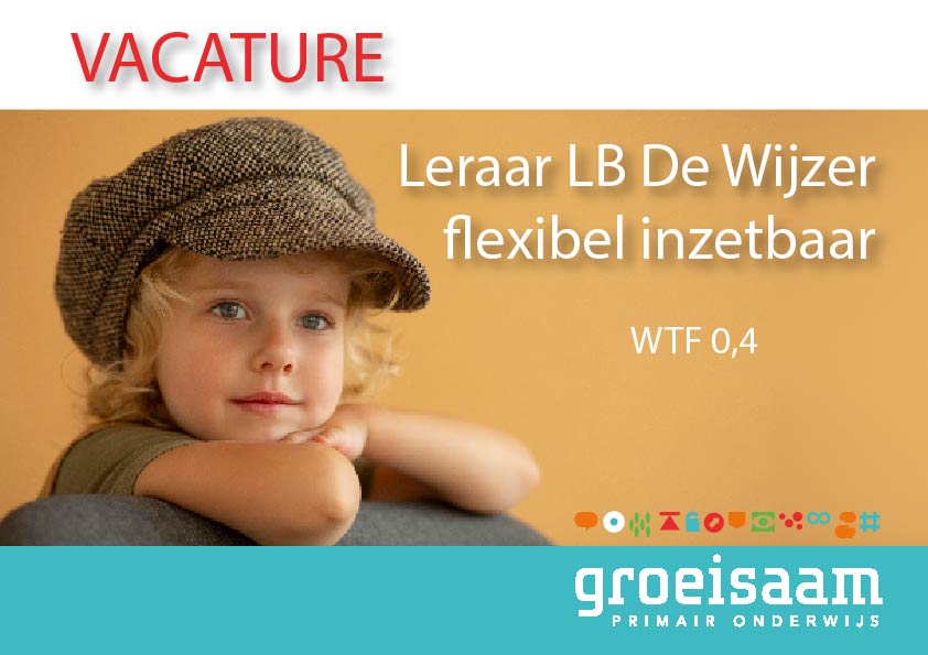 Leraar LB, OBS De Wijzer Beneden-Leeuwen, flexibel inzetbaar (0,4 fte)