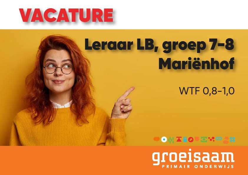 Leraar LB groep 7-8 bs Mariënhof Alphen (0,8-1,0 fte)