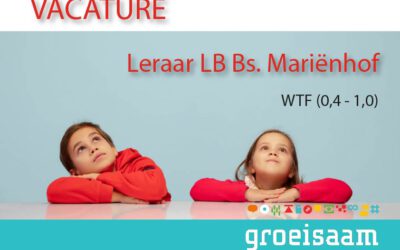Leraar LB groep 1-2 Bs. Mariënhof