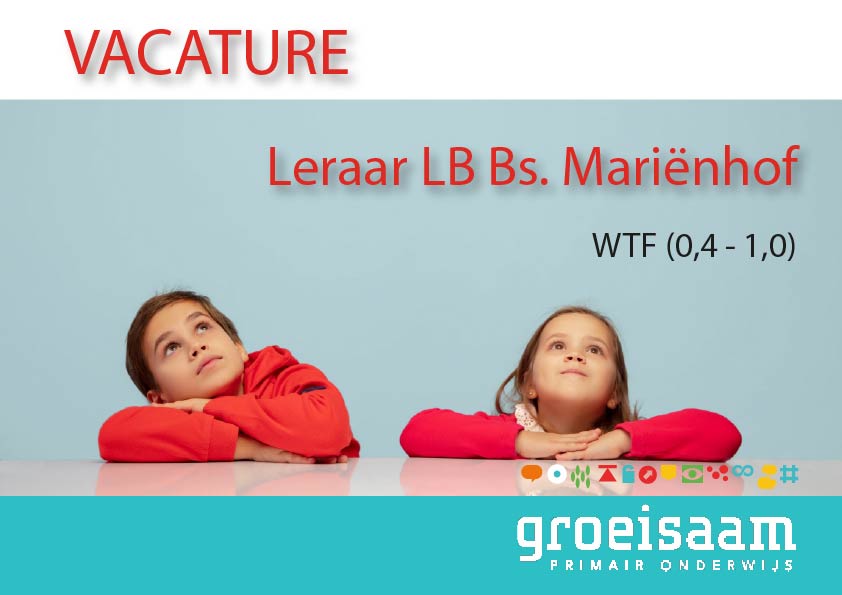 Leraar LB groep 1-2 Bs. Mariënhof