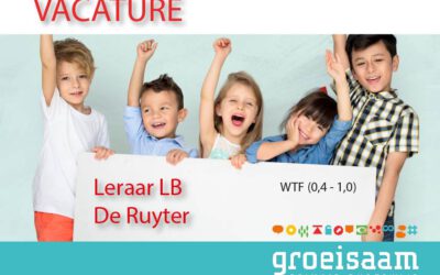 Leraar LB De Ruyter, gr. 4 (0,4 – 1,0 fte ziektevervanging)