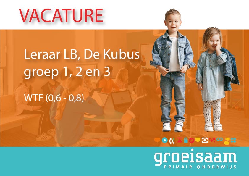 De Kubus groep 1,2 en 3 Leraar