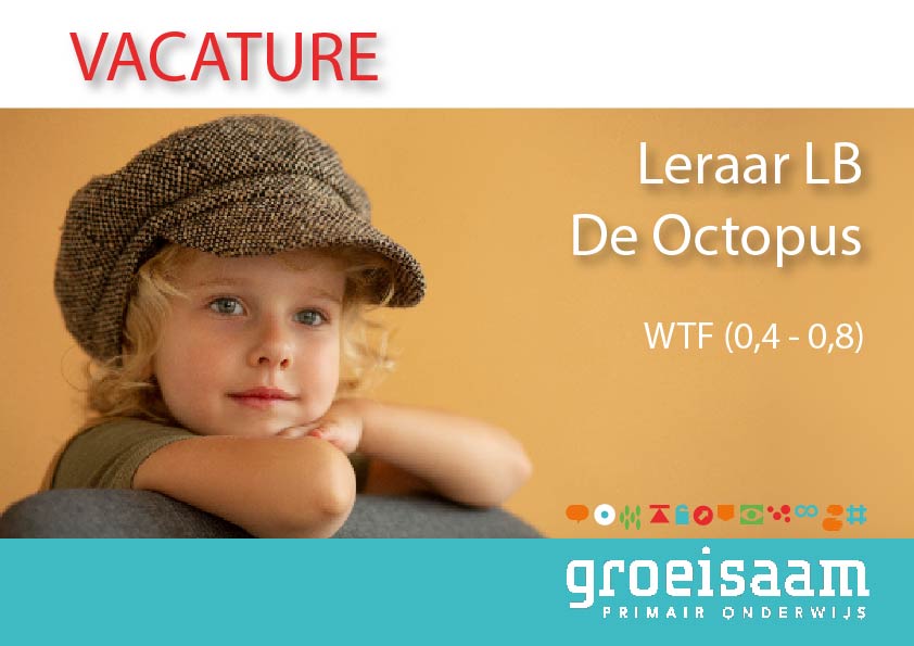 Leraar LB De Octopus groep 4-5 en 6-7-8 (0,4-0,8 fte)