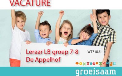 Leraar LB De Appelhof groep 7-8 (0,6 fte)