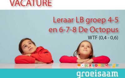 Leraar LB De Octopus groep 4-5 en 6-7-8 (0,4 – 0,6 fte)