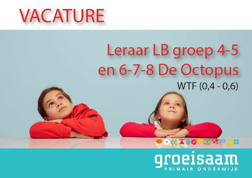 Leraar LB De Octopus groep 4-5 en 6-7-8 (0,4 – 0,6 fte)