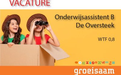 Onderwijsassistent B De Oversteek groep 1-2 (0,8 fte)